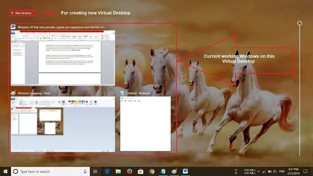 task view list, windows 10 virtual desktop shortcut keys