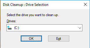 select drive to clean