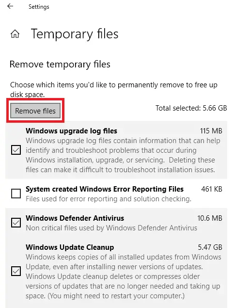 how to remove temp files in windows 10,windows upgrade log files