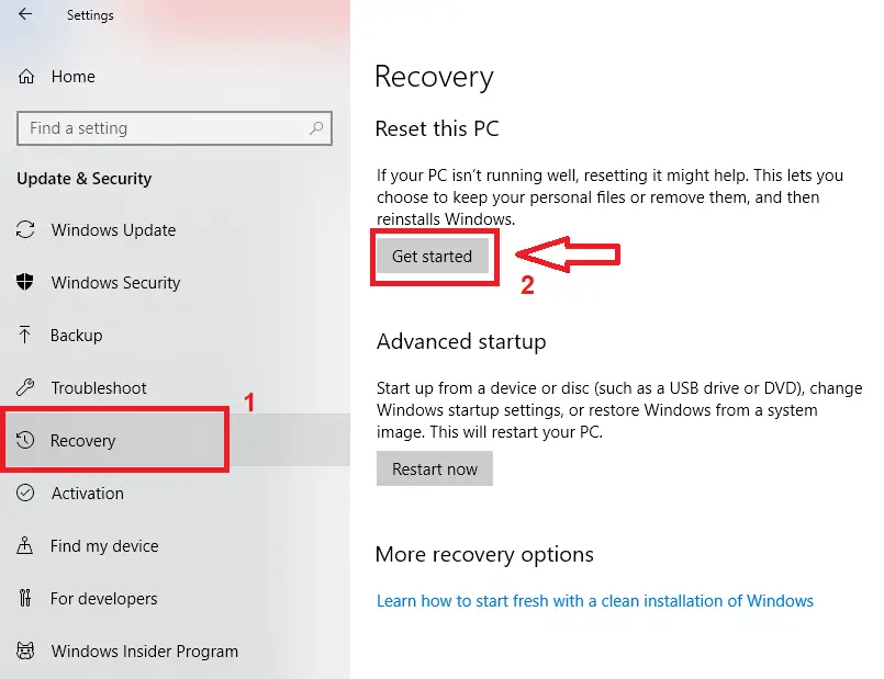 How to Factory Reset Windows 10 without Password