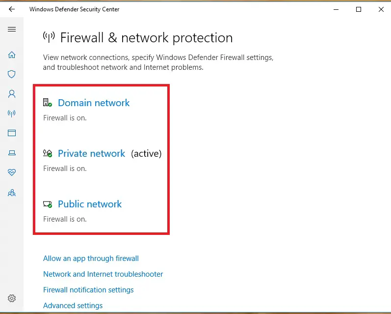 firewall and network protection