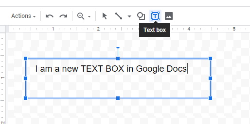 how to insert text box on google docs