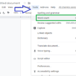 google docs word count,how to see word count on google docs