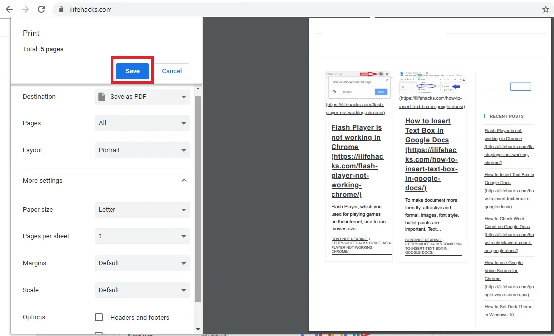 How To Save A Webpage As A Pdf Ilifehacks
