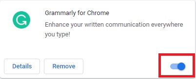 remove chrome plugins,remove grammarly extension