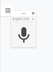 google docs voice typing microphone icon