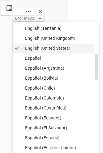 languages for google docs voice typing