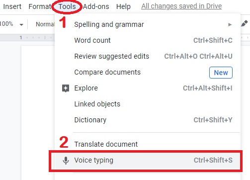 google docs voice typing mac