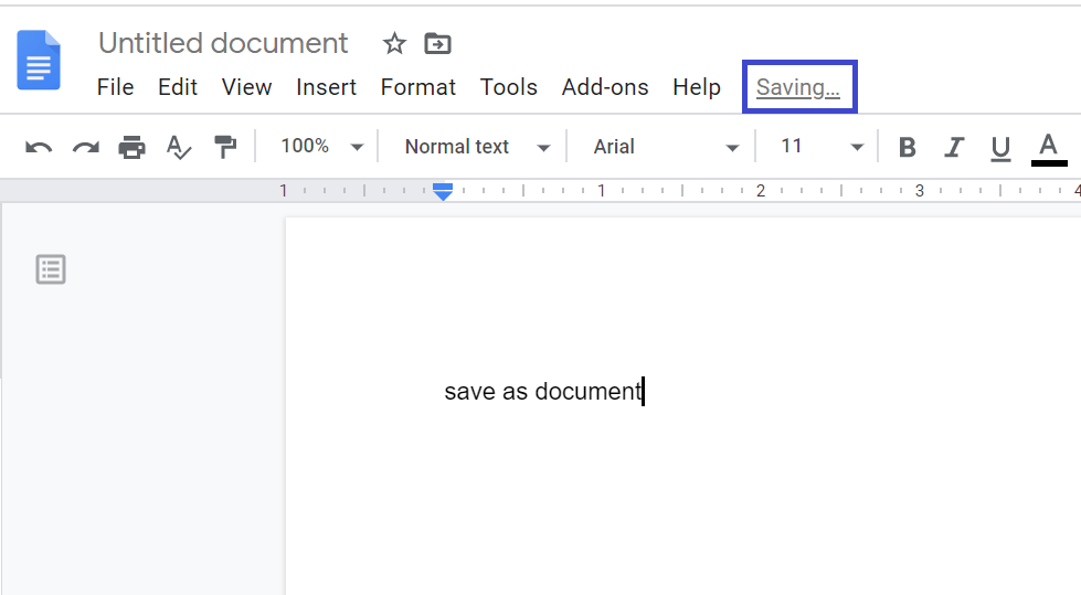 How to save changes in Google Docs