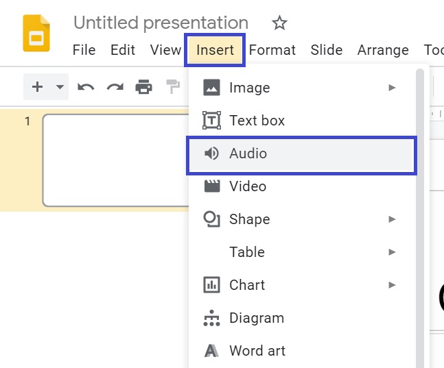 Screenshot of How to Add Audio to Google Slides
