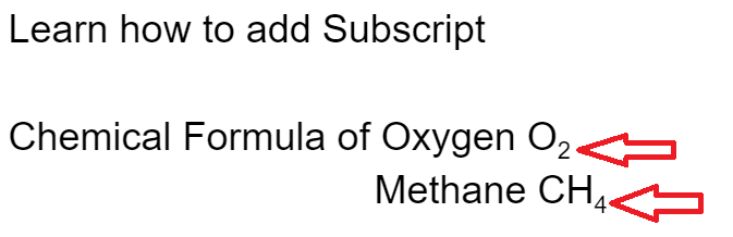 keyboard shortcut for subscript google docs