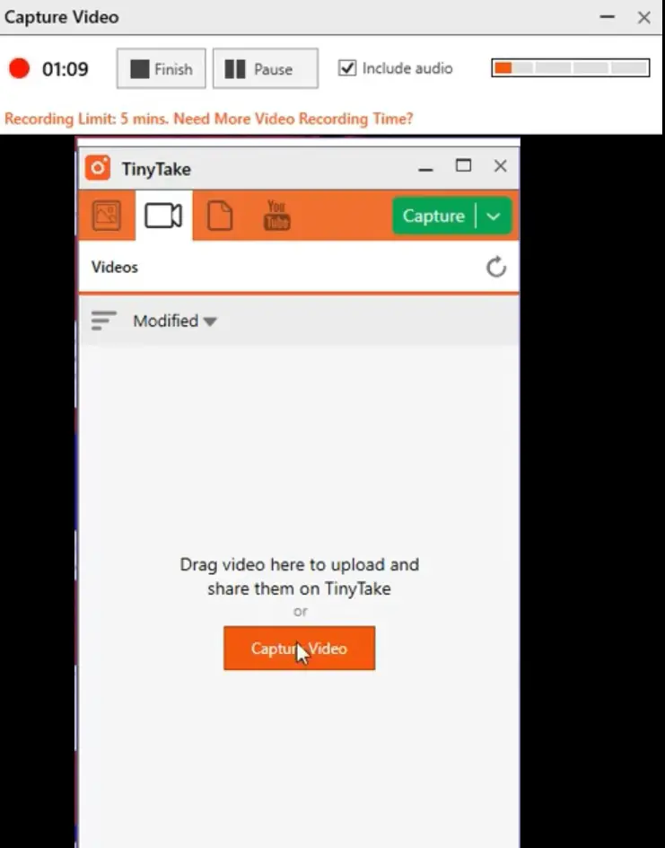 best screen recorder for windows 10 youtube, best youtube recorder, tiny take recorder