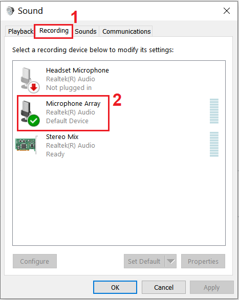 reduce background noise microphone windows 10