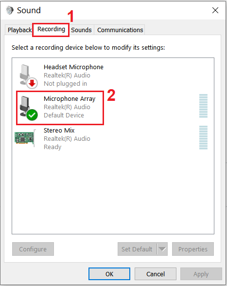 enable acoustic echo cancellation windows 10