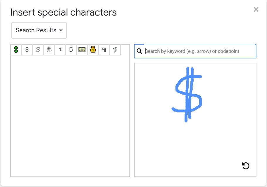 insert special characters in google docs 2