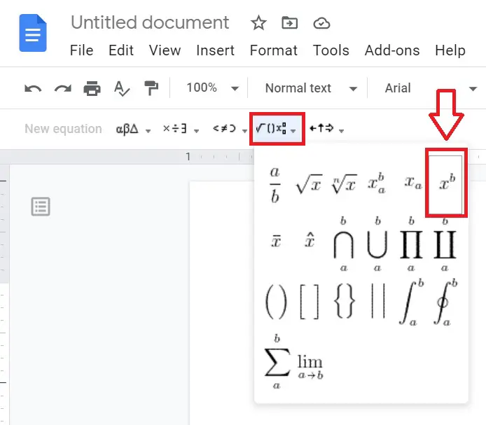 exponents in google docs, How to write exponents in Google docs