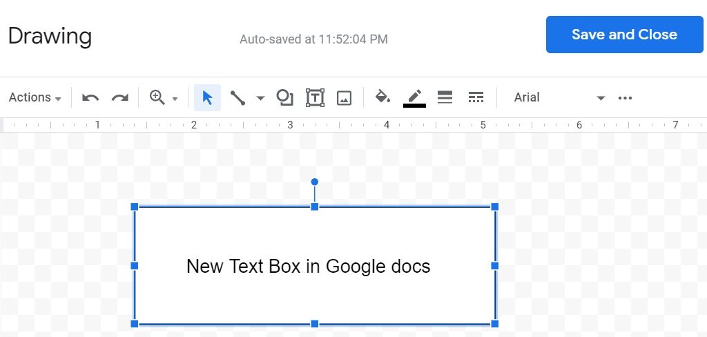 insert text box behind google docs