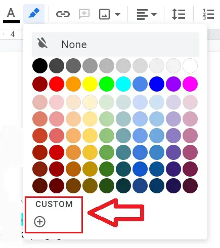 How to change highlight color in Google Docs