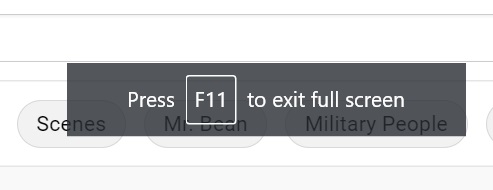 chrome full screen shortcut