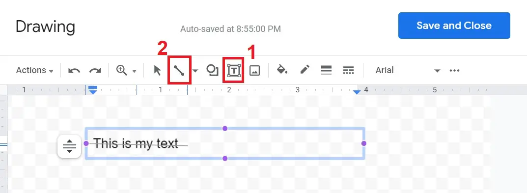 short keys for strikethrough google docs