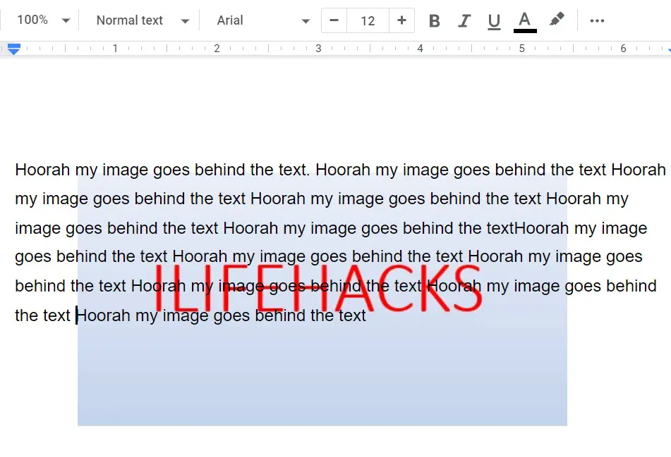 set and place as a background image in Google Docs