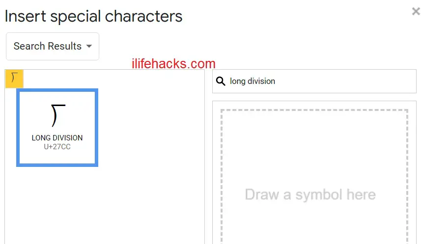 How To Write Division In Google Docs