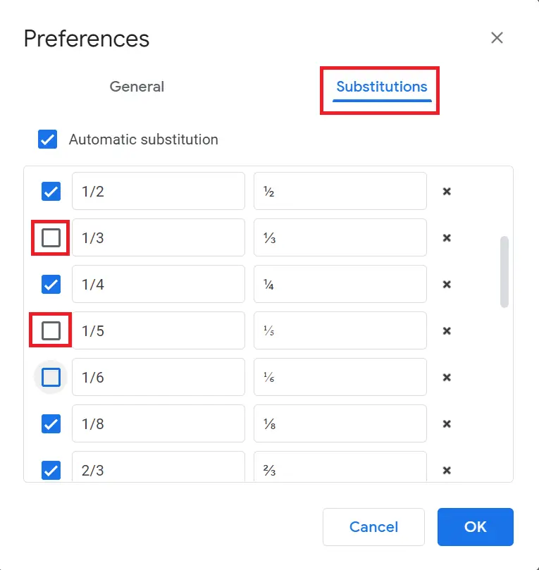 How to type and stop converting fractions in Google Docs