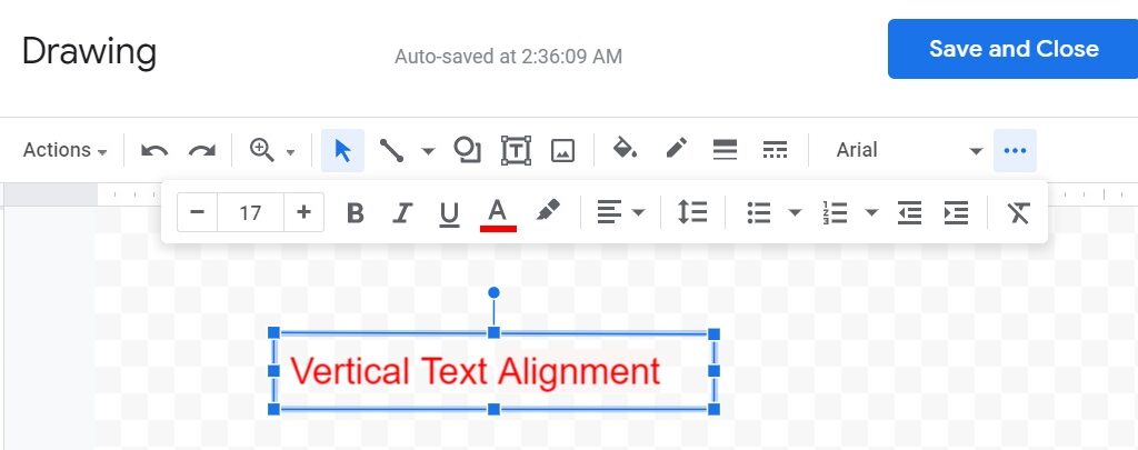 rotating text in google docs