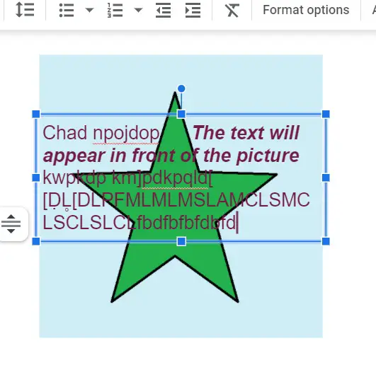 How to put picture behind text in Google Slides