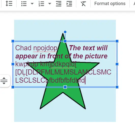 How to put text over an image in Google Slides