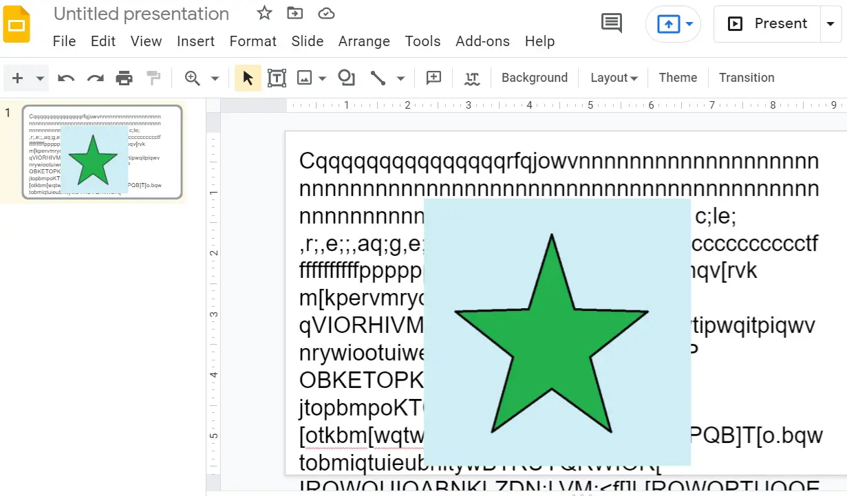 How to put a picture behind text in Google Slides