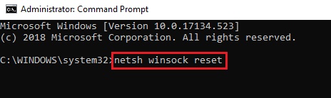 winsock reset, netsh winsock reset ,netsh winsock reset catalog
