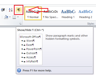 Delete Blank Page in Word