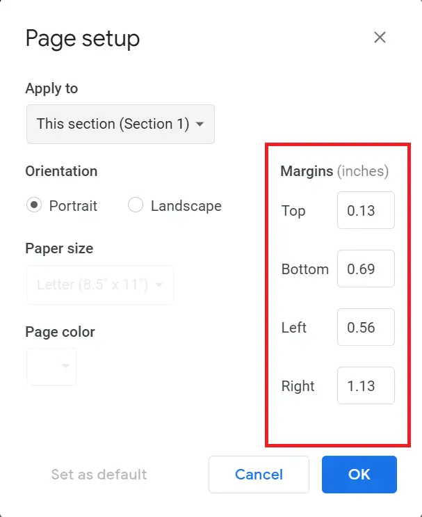 google doc landscape