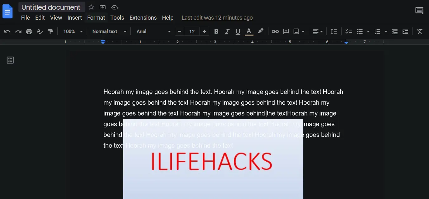 google docs dark mode