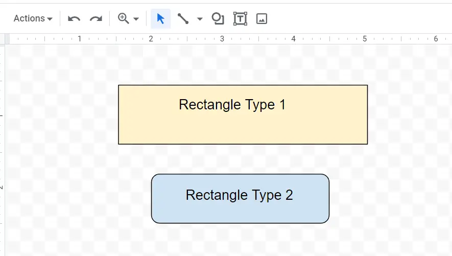 How to insert rectangle in Google Docs