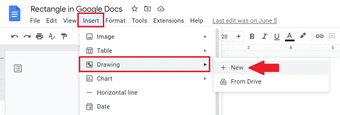 How To Insert Rectangle In Google Docs