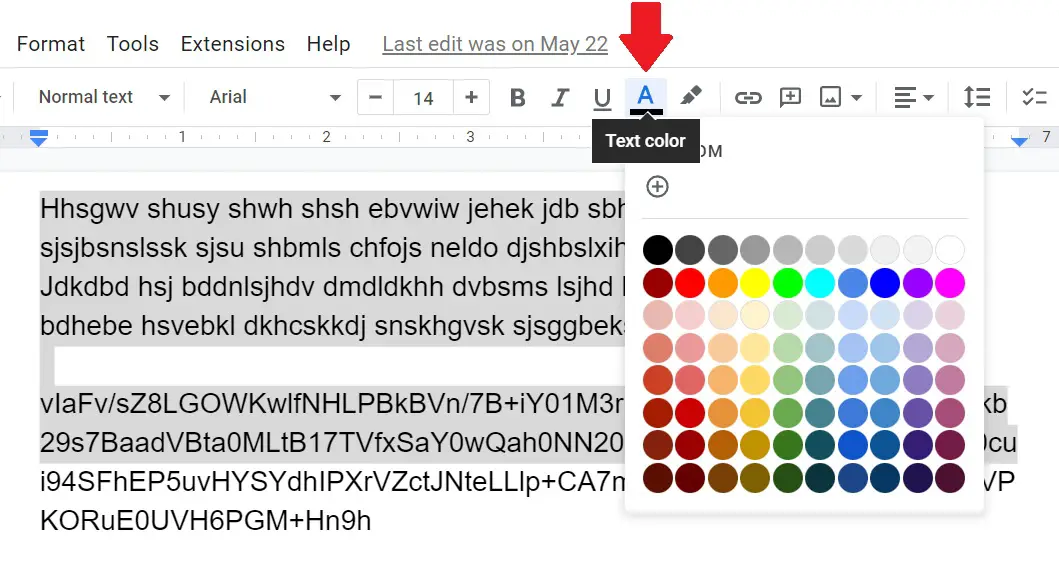 How To Change Text Color In Google Docs