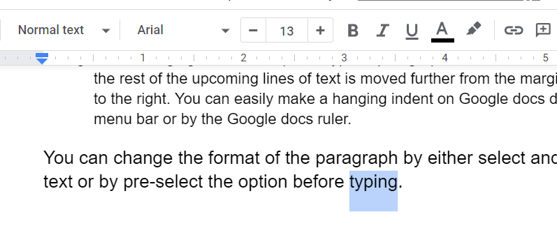 hyperlink in Google Docs