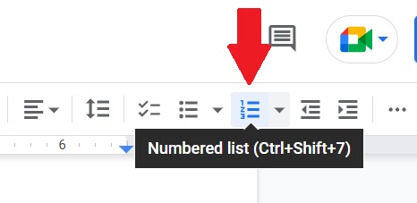 How to make a Roman numeral list in Google Docs