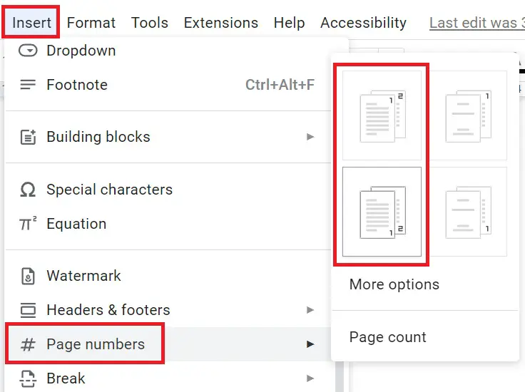 How To Add Roman Numeral Page Numbers In Google Docs