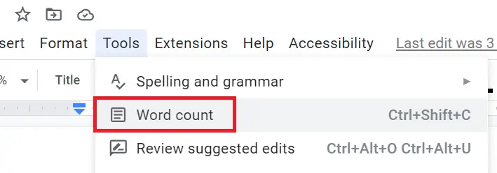 count characters in google docs