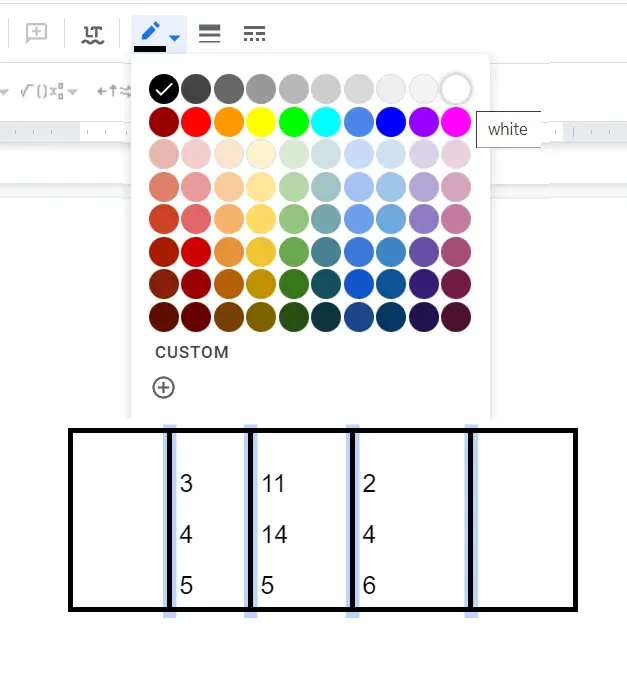 How To Make A Matrix In Google Docs