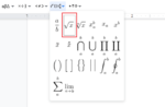 How to Put Square Root in Google Docs (√ ) Symbol