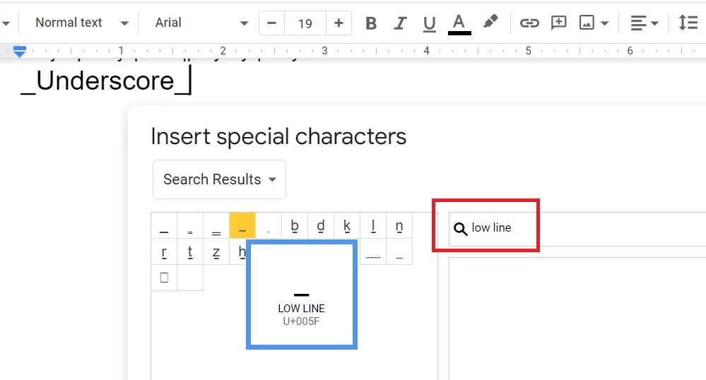 How to Underscore in Google Docs