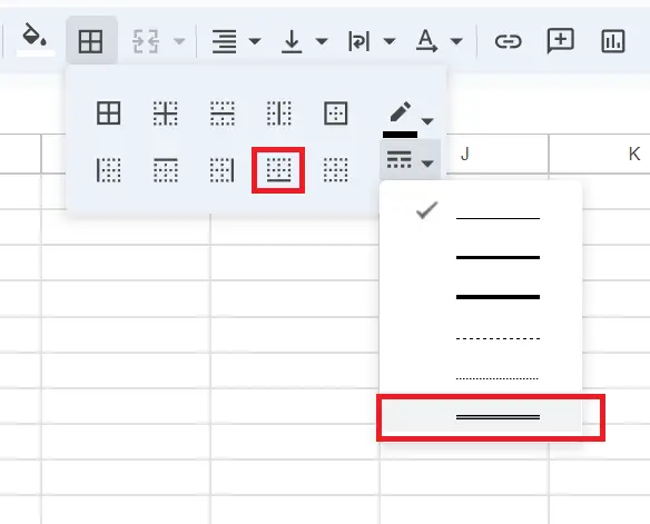 How to Double Underline in Google Sheets