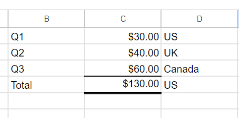 Accounting purposes underline google sheets