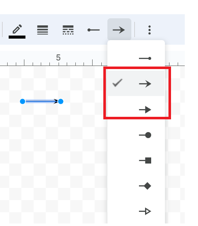 insert arrows in Google Sheets