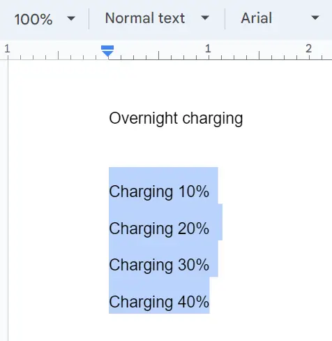 insert checkbox in Google Docs