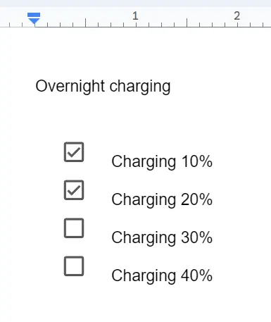 Insert Checkbox in Google Docs with or without Strikethrough